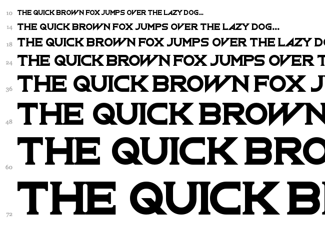 Oxen Crossbow font waterfall